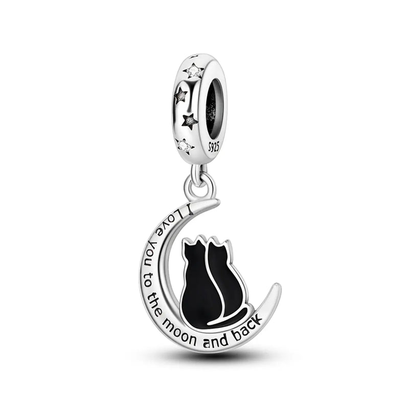 Charm de gatos y luna